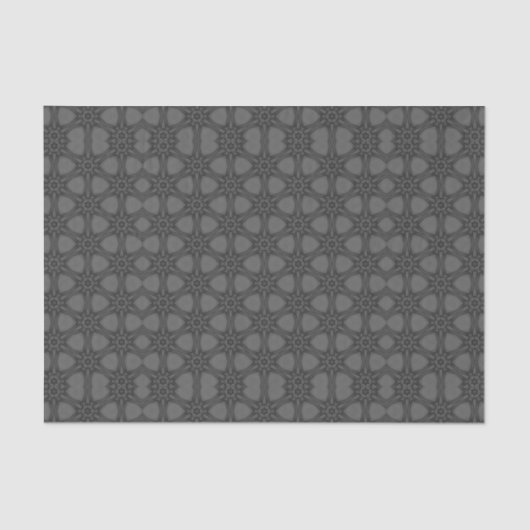 Ornate Webbed Pattern in Shades of Grey Tissuepapier (Voorkant)
