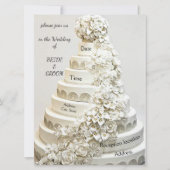 “Ornate Wedding Cake” Trouw Uitnodiging (Voorkant)