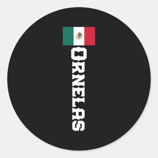 Ornelas achternaam voor Mexicaans en Ronde Sticker (Voorkant)