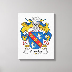 Ornelas Family Crest Canvas Afdruk