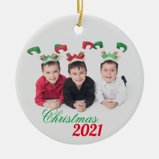 Ornement Rond en Céramique L'Ornement de Noël Keramisch Ornament