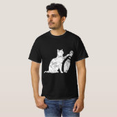 Ornery Alley Cat Tipping Bowling Pin Fun Team Gift T-shirt (Voorkant volledig)