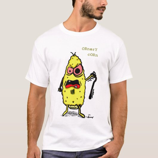 Ornery Corn Adult Basic T-Shirt (Voorkant)