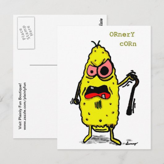 Ornery Corn Briefkaart (Voorkant / Achterkant)