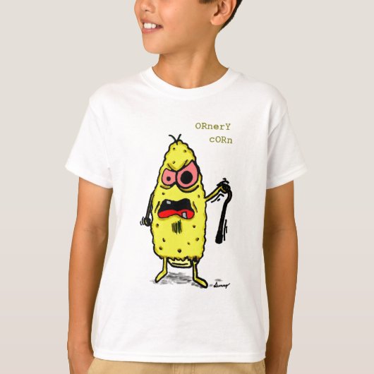 Ornery Corn Kinder Basic T-Shirt (Voorkant)