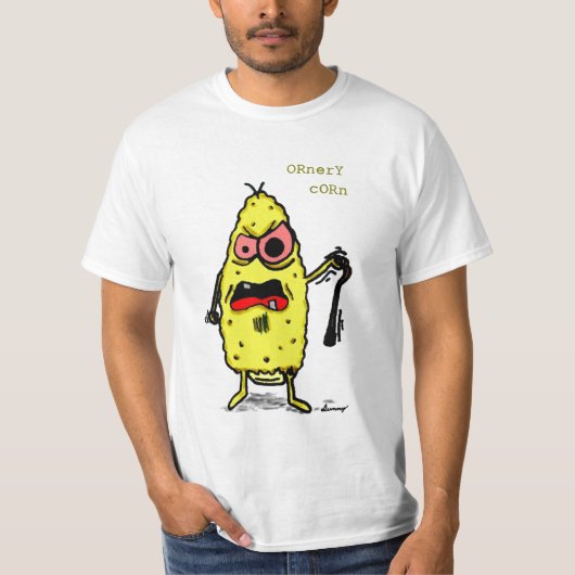 Ornery Corn Mannen Value T-Shirt (Voorkant)