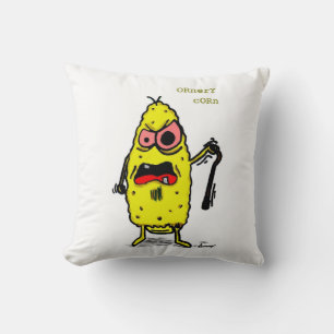 Ornery Corn Pillow - Green Kussen