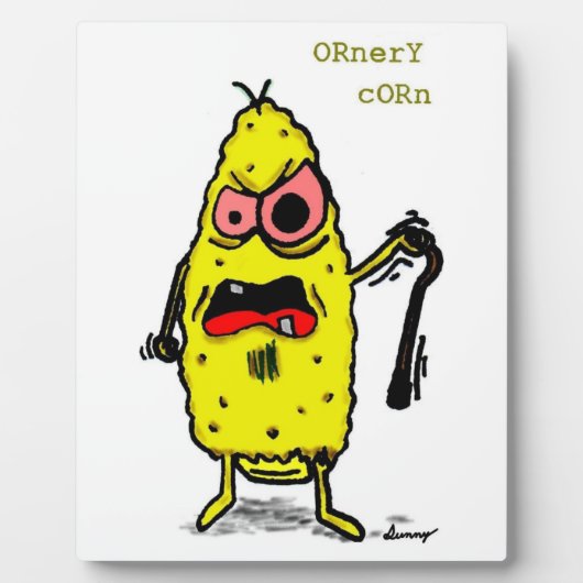 Ornery Corn Plaque Fotoplaat (Voorkant)