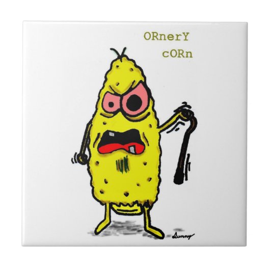 Ornery Corn Tile Tegeltje (Voorkant)