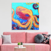 Ornery Octopus kunst aan de muur Canvas Afdruk (Insitu (Woonkamer))