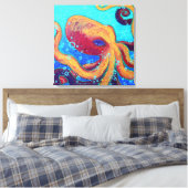 Ornery Octopus kunst aan de muur Canvas Afdruk (Insitu (Slaapkamer))