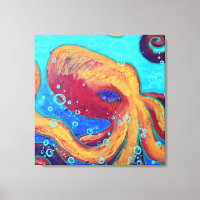 Ornery Octopus kunst aan de muur