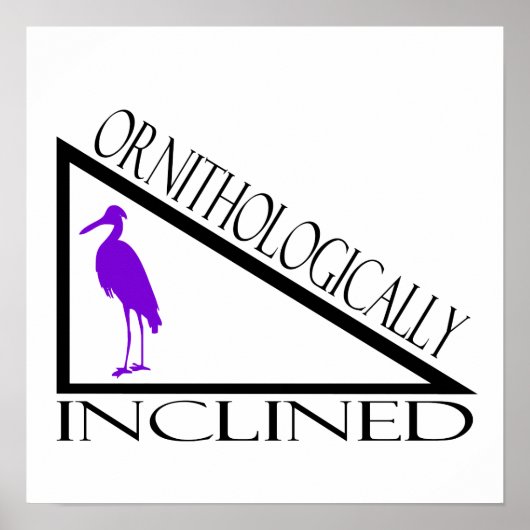 Ornithologisch geïnclineerd poster (Voorkant)