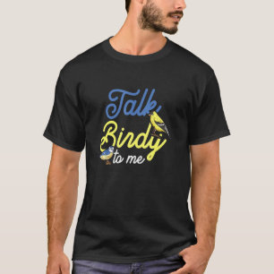 Ornithologisch ontwerp voor een vogelkijker t-shirt
