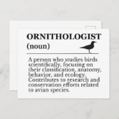 Ornithologist Definition - Vogelkunde (Birdwatchin Briefkaart (Voorkant / Achterkant)