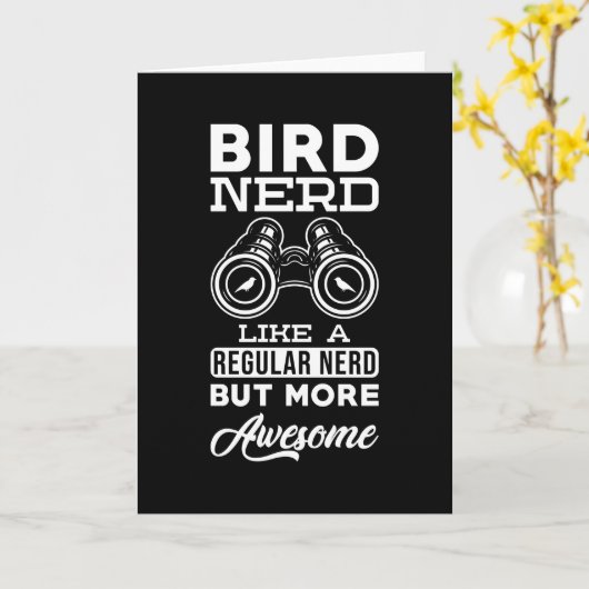 Ornitholoog cadeau kaart (Gele Bloem)