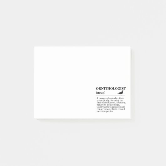 Ornitholoog Definitie - Vogelkunde (Vogels Kijken Post-it® Notes (Voorkant)