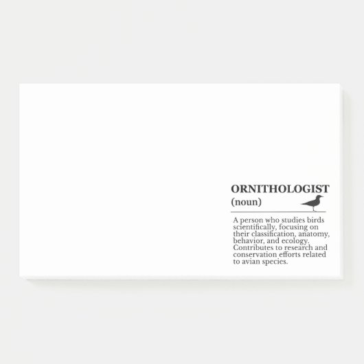 Ornitholoog Definitie - Vogelkunde (Vogels Kijken Post-it® Notes (Voorkant)