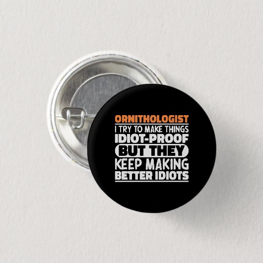 Ornitholoog Ik probeer dingen grappig te maken Ronde Button 3,2 Cm (Voorkant /achterkant)