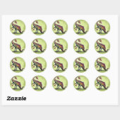Ornithomimus Ronde Sticker (Vel)