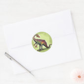 Ornithomimus Ronde Sticker (Envelop)