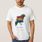 Ornithophile: Paardenschets met kleurenblokken T-shirt (Voorkant)