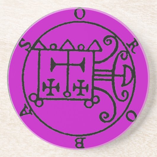 Orobas Sigil Onderzetter Paars (Voorkant)