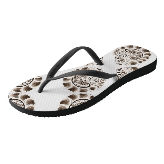 Oroboros Kaleidoscoop ontwerp Teenslippers (Schuin)