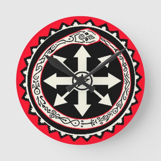 Oroburos met Chaos Star Ronde Klok (Voorkant)