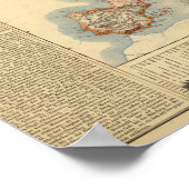 Orografische kaart van Europa Poster (Hoek)