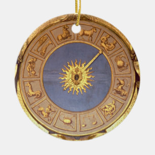 Orologio Zodicale (Zodiac Clock) (fresco en gilde) Keramisch Ornament