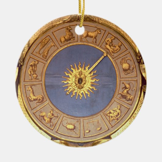 Orologio Zodicale (Zodiac Clock) (fresco en gilde) Keramisch Ornament (Voorkant)