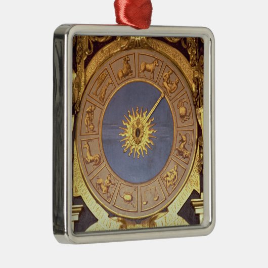 Orologio Zodicale (Zodiac Clock) (fresco en gilde) Metalen Ornament (Rechts)