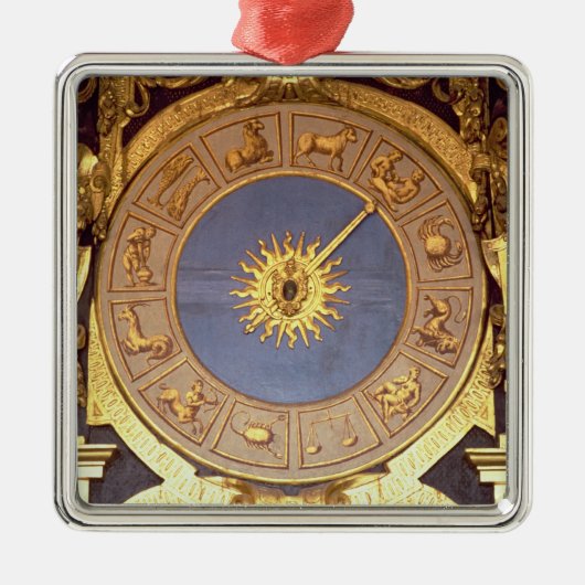 Orologio Zodicale (Zodiac Clock) (fresco en gilde) Metalen Ornament (Voorkant)