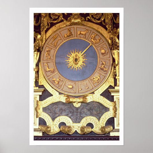 Orologio Zodicale (Zodiac Clock) (fresco en gilde) Poster (Voorkant)