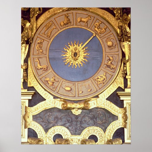 Orologio Zodicale (Zodiac Clock) (fresco en gilde) Poster (Voorkant)