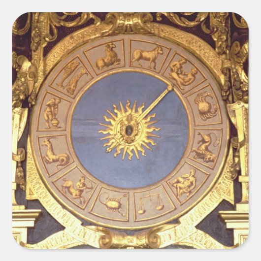 Orologio Zodicale (Zodiac Clock) (fresco en gilde) Vierkante Sticker (Voorkant)
