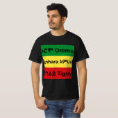 Oromo Amhara Tigray - Ethiopische vlag T-Shirt (Voorkant volledig)