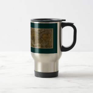 Oronce Finé Historische Wereldkaart Travel Mug Reisbeker