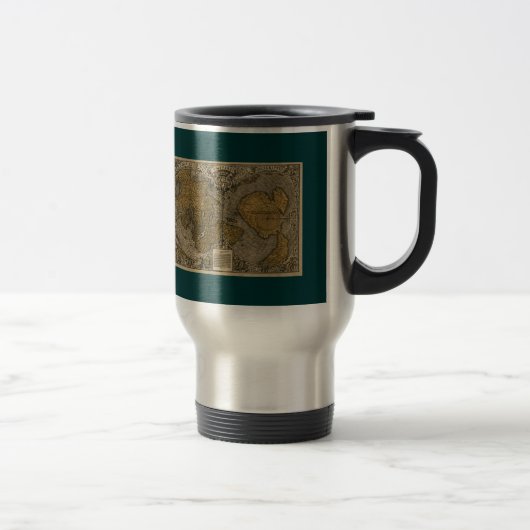 Oronce Finé Historische Wereldkaart Travel Mug Reisbeker (Rechts)