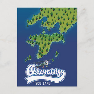 Oronsay Schotland eiland kaart