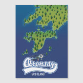 Oronsay Schotland eiland kaart (Voorkant)