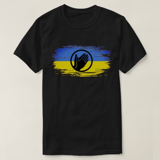 Oroogblauwe gele vlag t-shirt (Design voorkant)