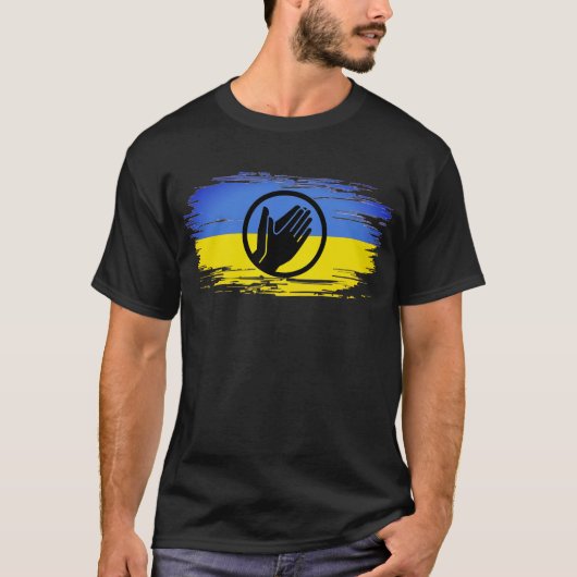 Oroogblauwe gele vlag t-shirt (Voorkant)