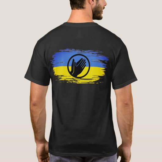 Oroogblauwe gele vlag t-shirt (Achterkant)