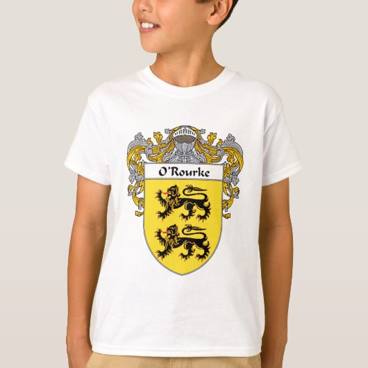 O'Rourke Coat of Arms (Beheerd) T-shirt (Voorkant)