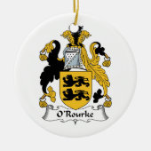 O'Rourke Family Crest Keramisch Ornament (Voorkant)