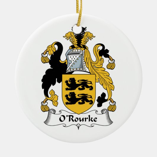 O'Rourke Family Crest Keramisch Ornament (Voorkant)