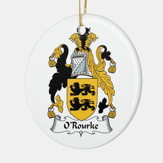 O'Rourke Family Crest Keramisch Ornament (Links)