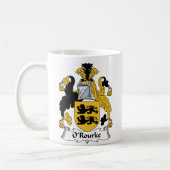 O'Rourke Family Crest Koffiemok (Links)